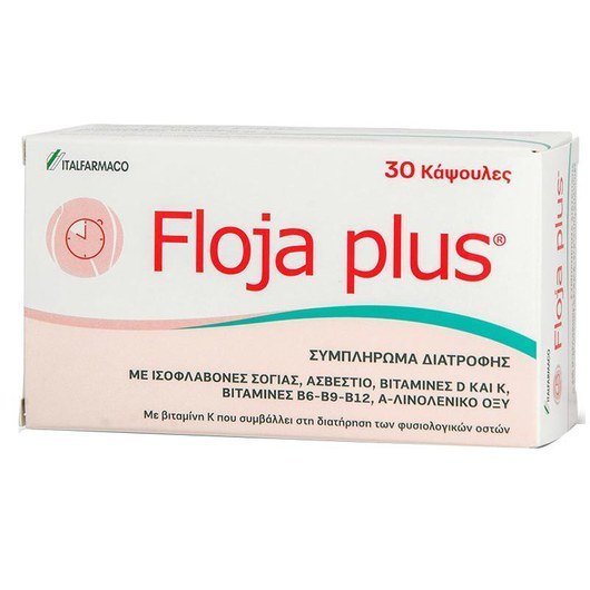 Floja Plus Συμπλήρωμα Διατροφής για την Αντιμετώπιση των Συμπτωμάτων της Εμμηνόπαυσης, 30caps