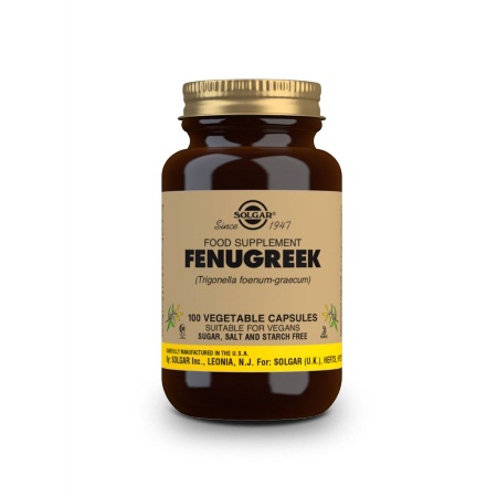 Solgar Fenugreek Συμπλήρωμα Διατροφής από το Βότανο Τριγωνέλλα για Μείωση Χοληστερίνης & Έλεγχο Επιπέδων Σακχάρου Αίματος, 100veg.caps